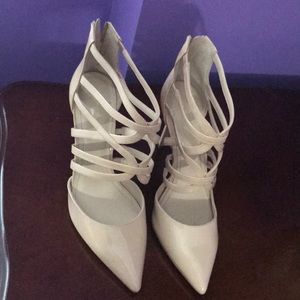 BCBG nude pointy heels